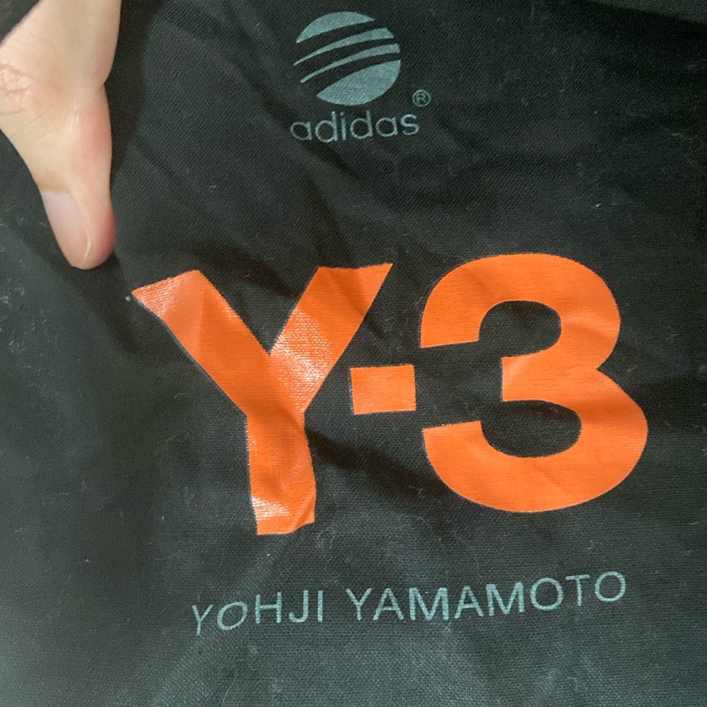 Vintage Y-3 Yohji Yamamoto Adidas Black Drawstring Tote Cloth Bag